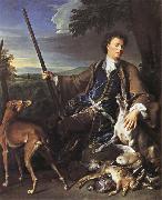 Francois Desportes Portrait of the Artist in Hunting Dress oil painting